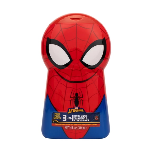 Spiderman 3-in-1, Shampoo, Conditioner, and Body Wash, 14 fl oz, Power Punch Scented