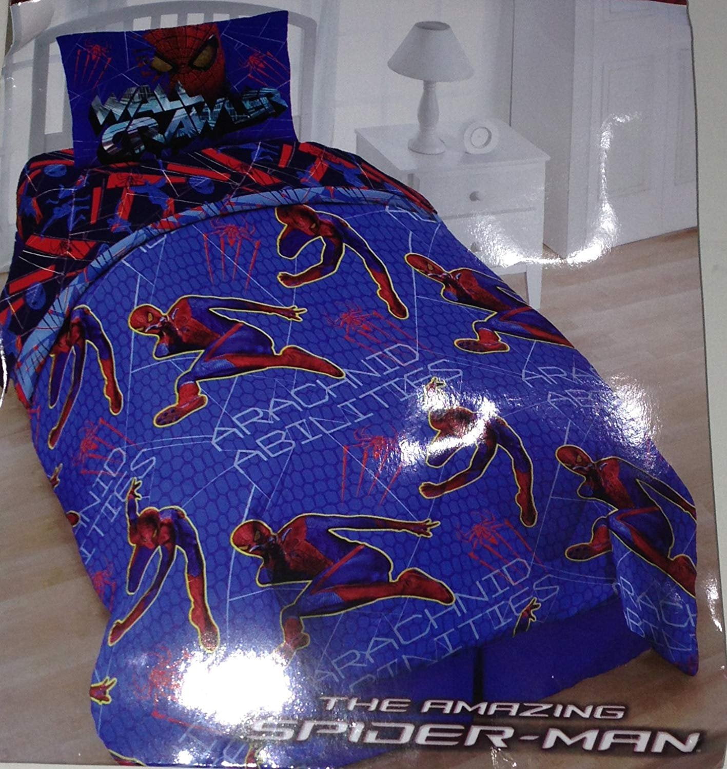 Spiderman 4pc Twin Bedding Set Comforter and Sheet Set