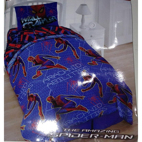 Spiderman 4pc Twin Bedding Set Comforter and Sheet Set