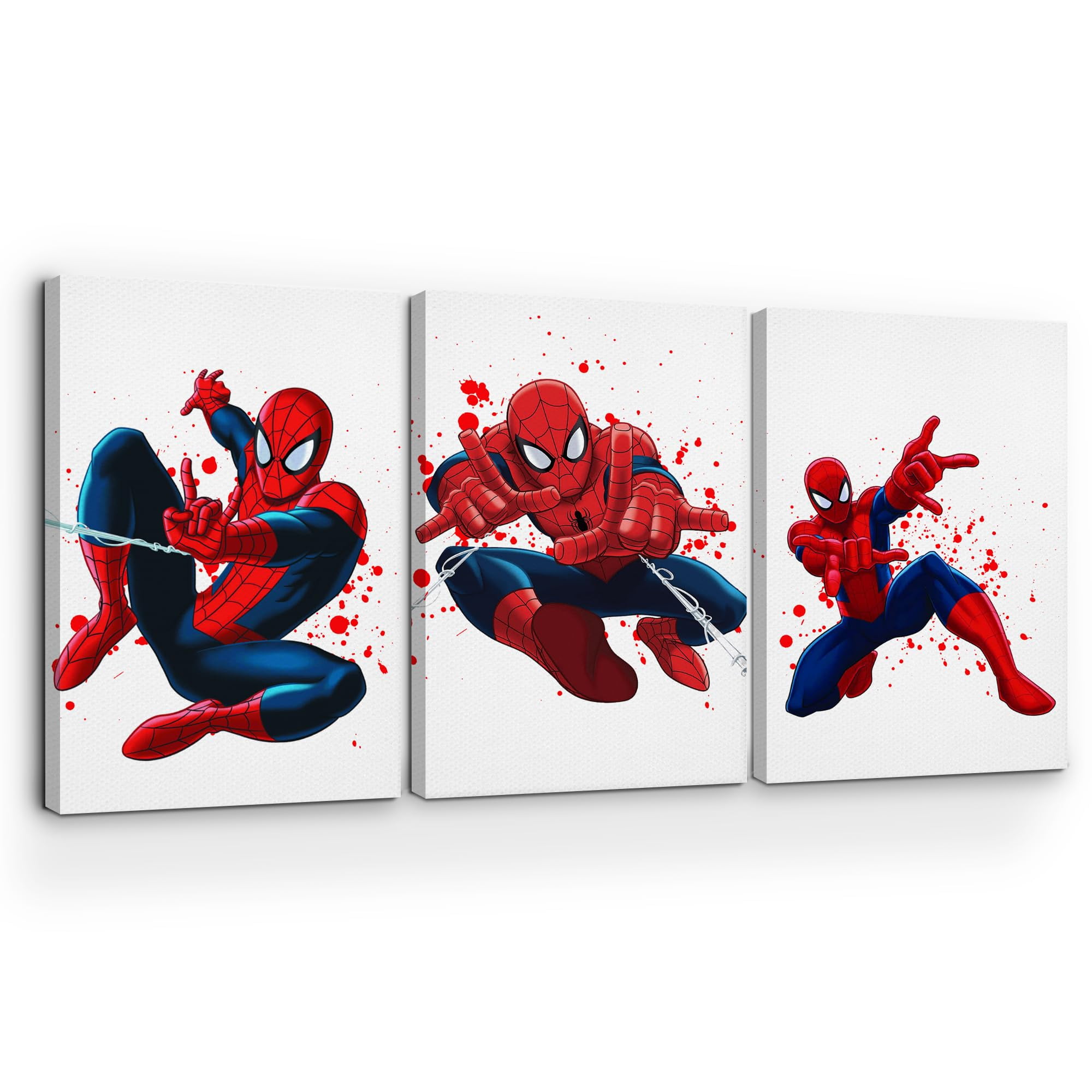Spiderman 6 Canvas Wall Art by DreamController Set of 3 - 16x24 inches ...