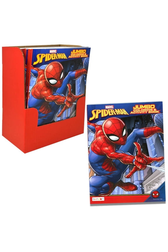 Spiderman 64 pg Coloring Book in PDQ & 12ct Colored Pencil- Assorted