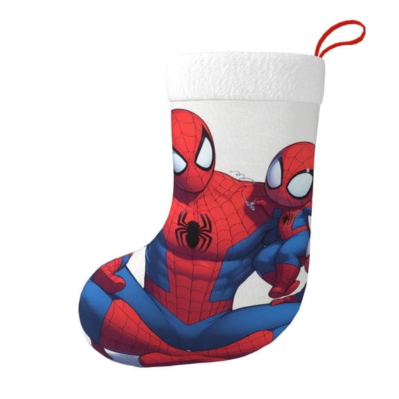 Spiderman And Baby Christmas Stocking,Santa Stocking,18 Inch Large Stocking,Christmas Decorations Decor Ornaments Holiday Home Indoors