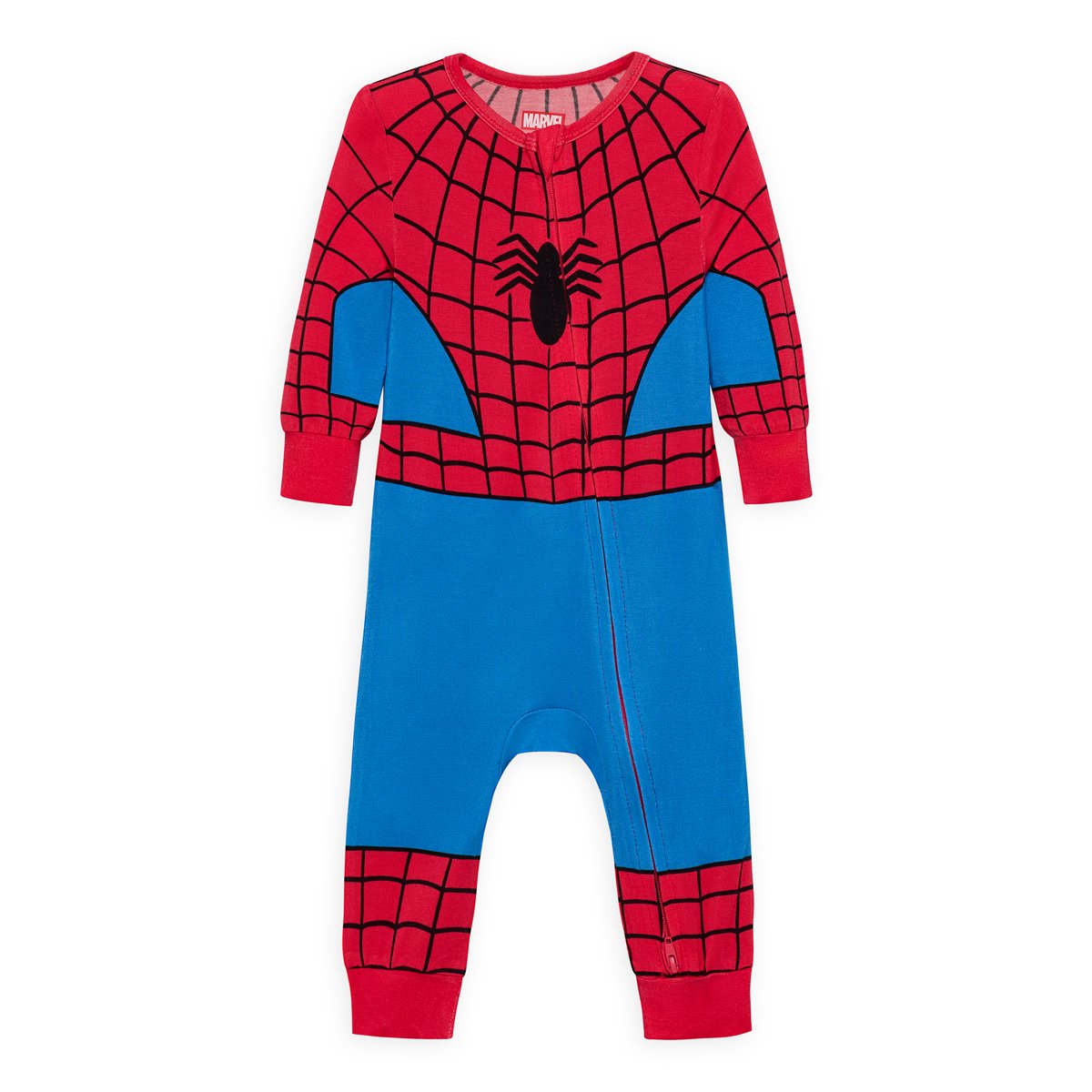 Spiderman Baby Boys Cozy and Comfortable Viscose Cosplay Coverall, Sizes 0/3M-24M