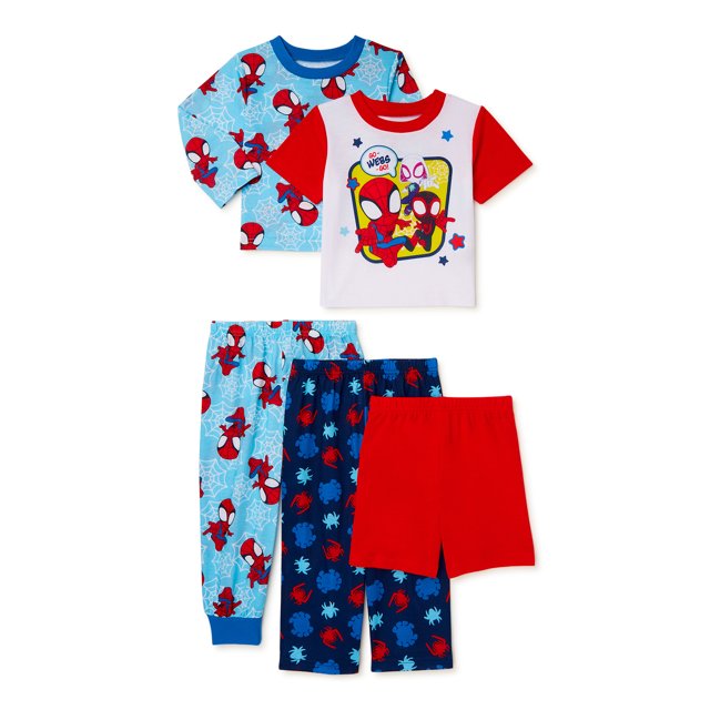 Spiderman Baby and Toddler Boy Pajamas, 5Piece, Sizes 12M5T