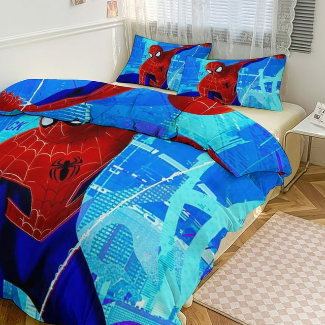 Spiderman Bedding Set for Kids Full Size Bedding Set Spiderman Merch for Boys Girls