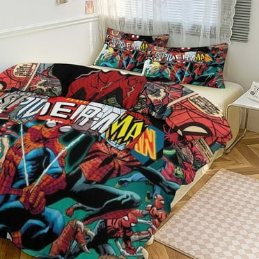 Spiderman Bedding Set for Kids Spiderman Merch for Boys Girls Queen Size Bedding Sets