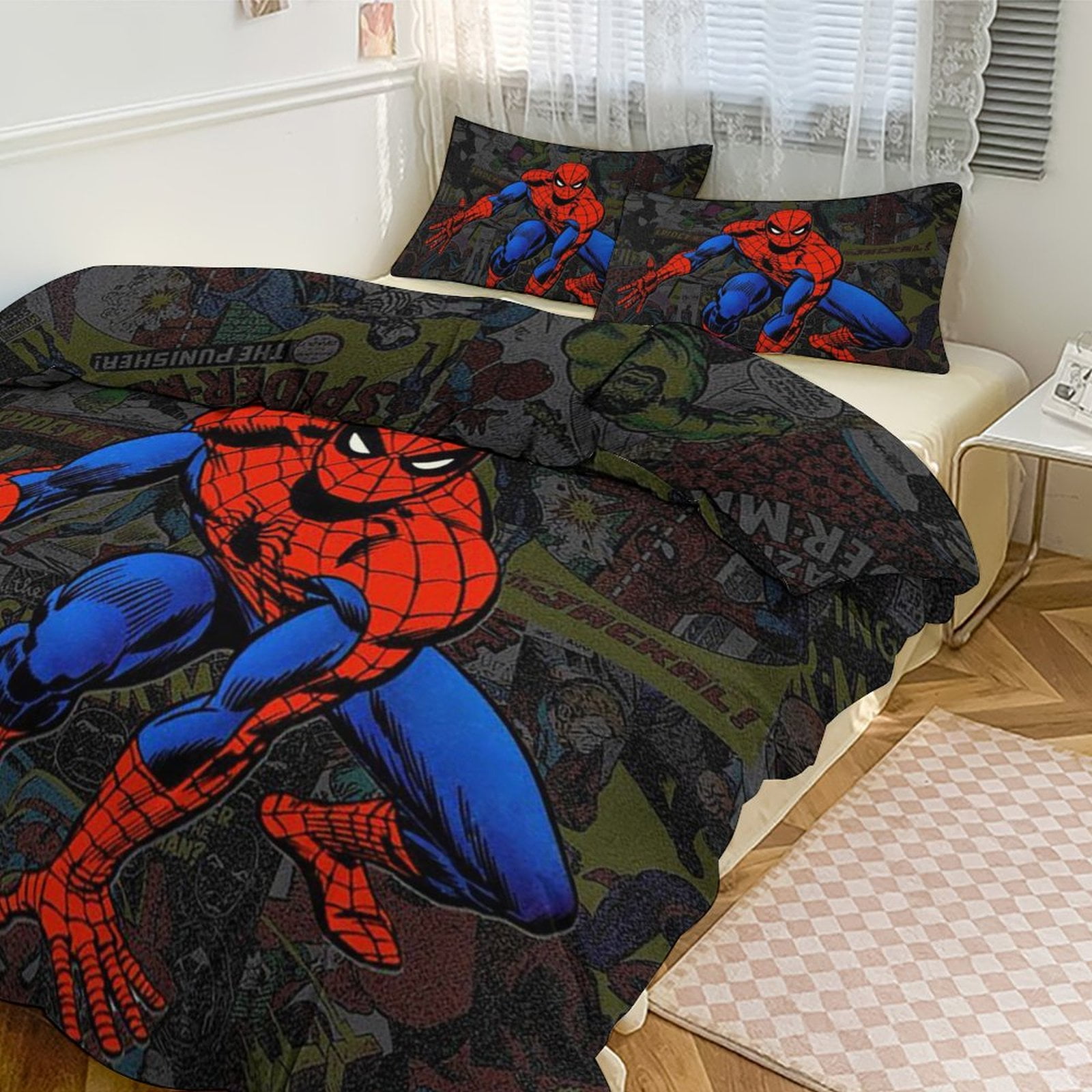 HOT Duvet Cover Spiderman Twin Size Bed Set Spiderman Twin