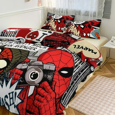 Spiderman Bedding Sets for Kids Men Women Full Size 3pcs 1 Comforter Cover And 2 Pillowcases