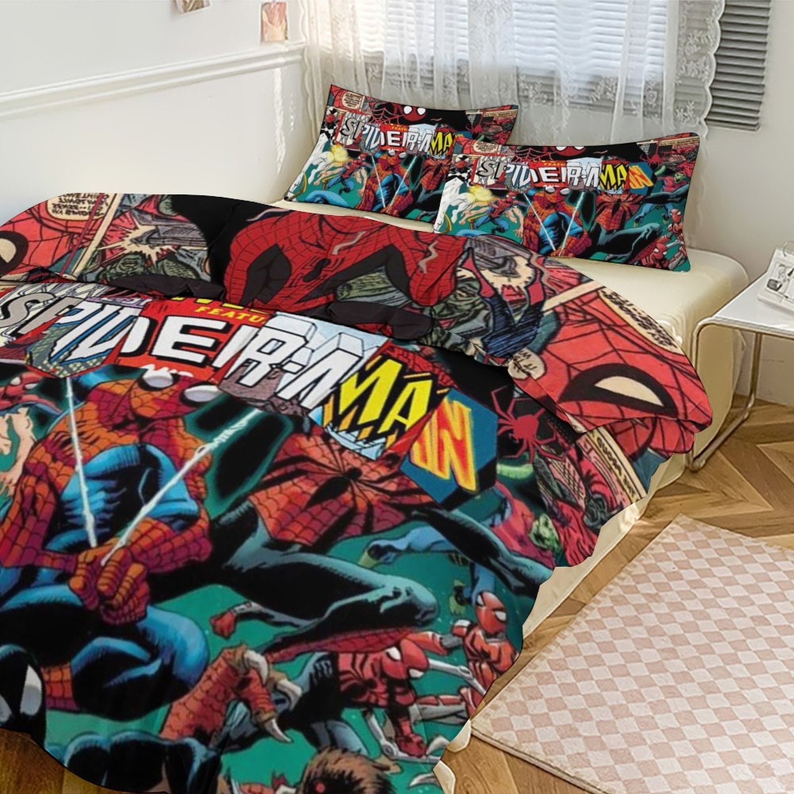 King Size Marvel Bed Sheets Full Size Spiderman Bedding Sets For