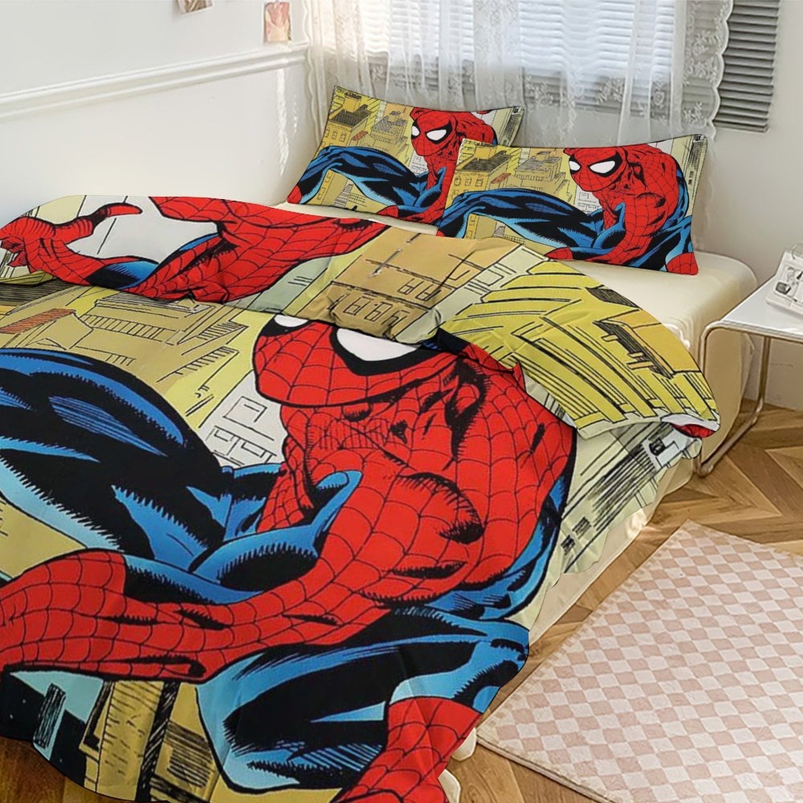 Spiderman Bedding Sets for Kids Men Women Queen Size Comforter Set