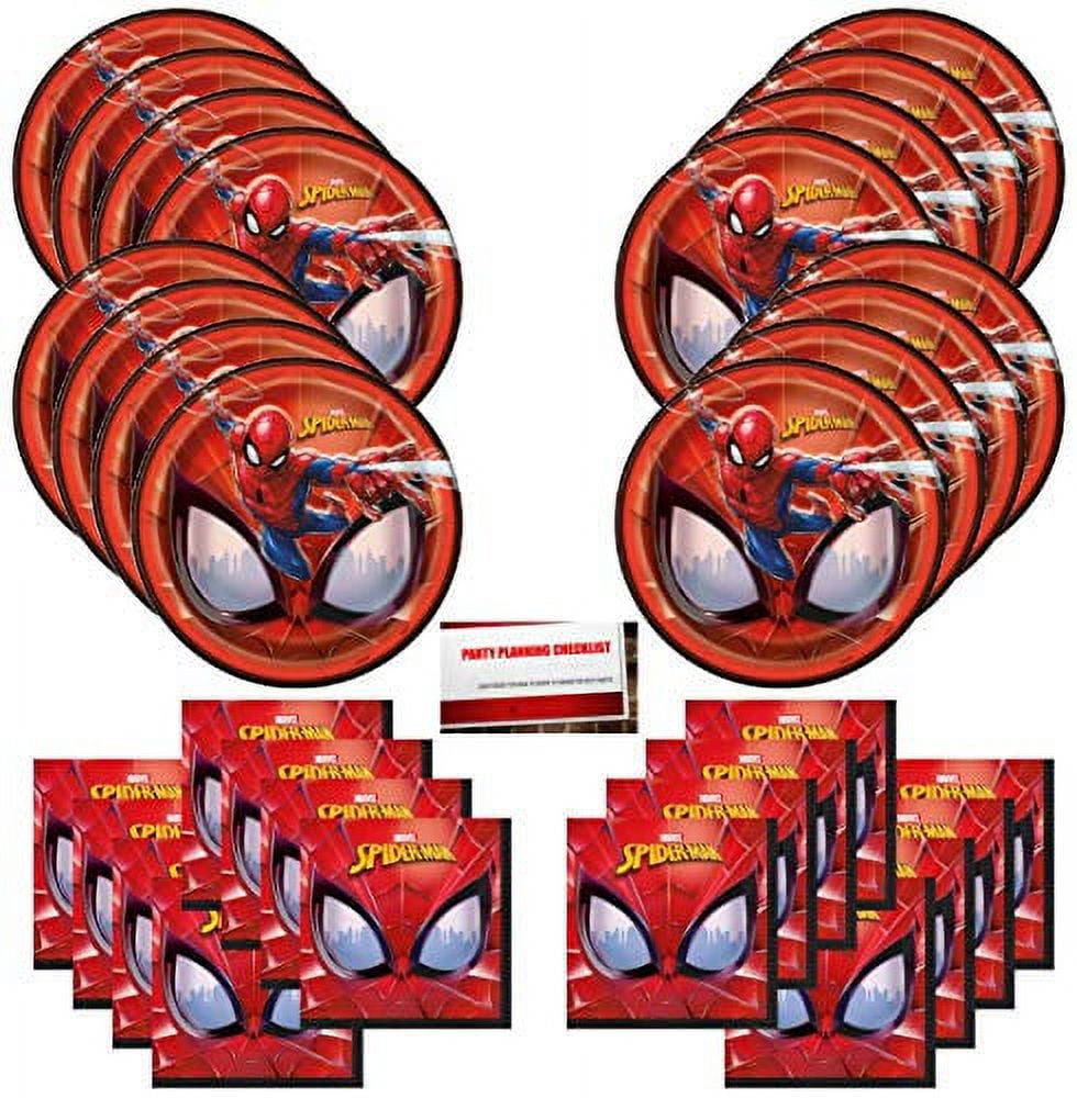 Spider-Man Party-Set – 16 Bunte Pappteller, Durchmesser 20 Cm – Ideal Für Kindergeburtstage, Mottopartys & Superhelden-Feiern