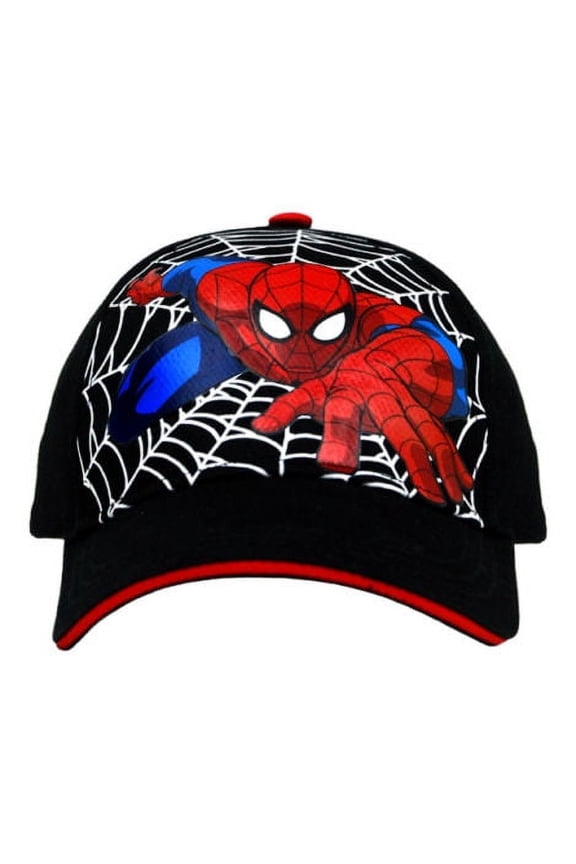Spiderman Black Baseball Cap Boys Toddler