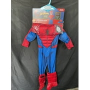 RUBIES II Spider-Man Fancy-Dress Costume for Boys with Muscle Chest Jumpsuit, 3T-4T