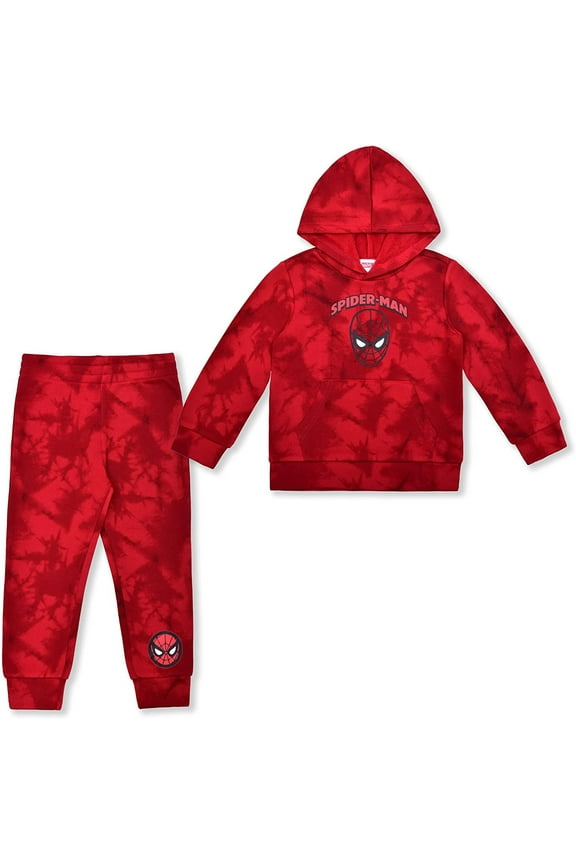 Spiderman Boys 2 Piece Tie Dye Hoodie and Jogger Set, 4-7