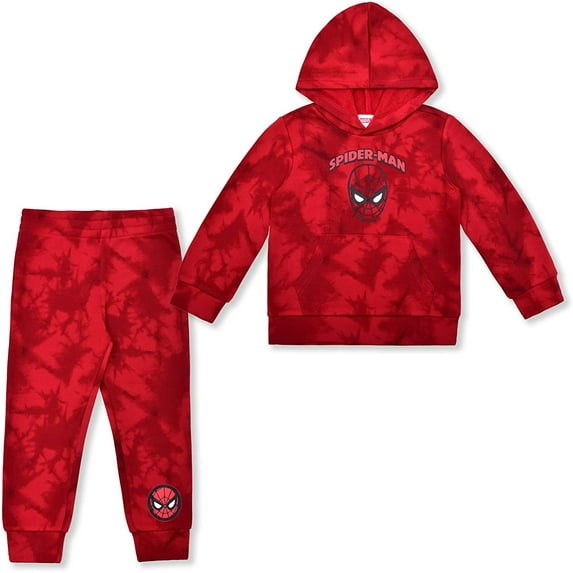 Spiderman Boys 2 Piece Tie Dye Hoodie and Jogger Set, Toddler