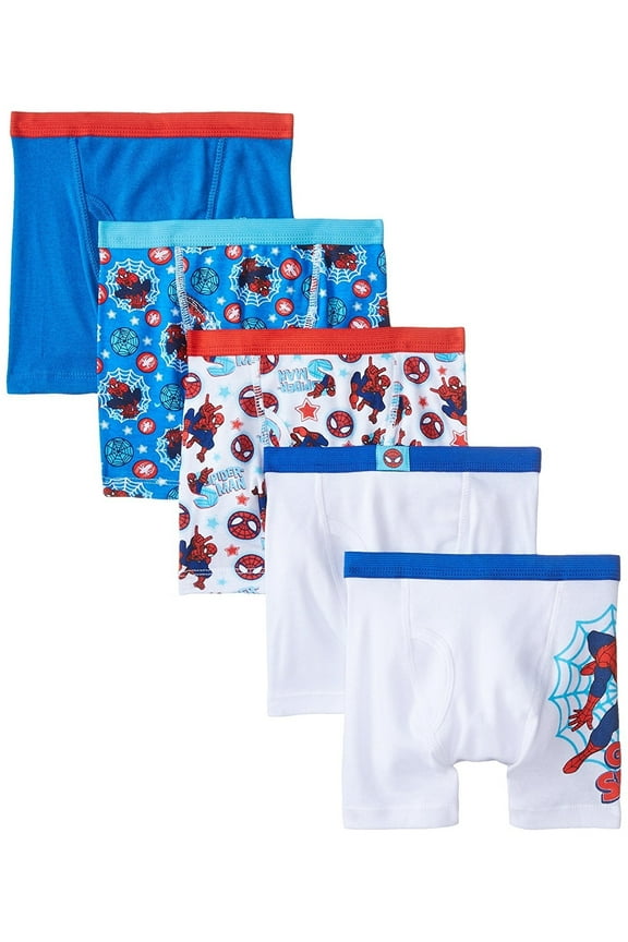 Spiderman Boys' Boxer Briefs, 5 Pack