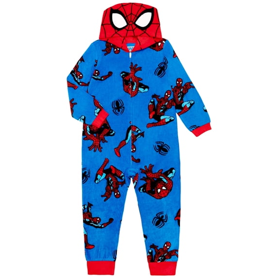 Spiderman Boys Hooded Sleeper, Sizes 4-12
