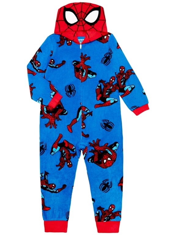 Spiderman Boys Hooded Sleeper, Sizes 4-12