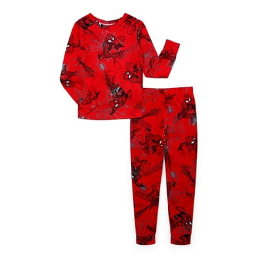 Spiderman Boys Long Sleeve Top and Pants Pajama Set, 2-Pieces, Sizes 4-10