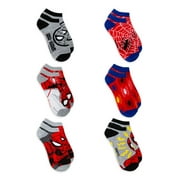 BATMAN Spiderman Boys No Show Socks, 6-Pack