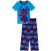 Spiderman Boys Short Sleeve Top and Pant Pajama Set, 2-Piece, Sizes 4-12