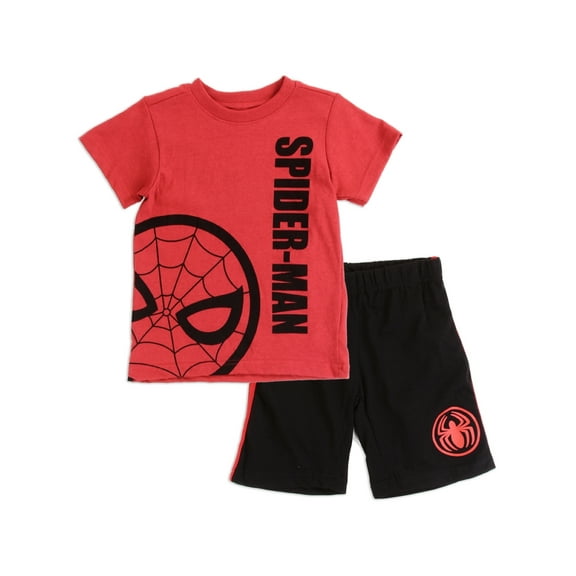 Spiderman Boys' Spidey Face T-Shirt and Knit Shorts Set (Toddler Boys & Little Boys)