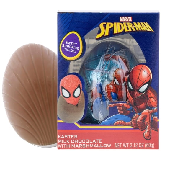 Spiderman Chocolate Egg with Marshmallow, Easter Basket Candy, 2.12 Ounces
