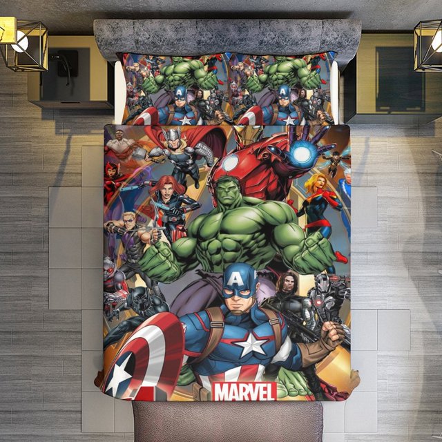 Spiderman City Team 3 Piece Sets Full/Queen Size Reversible