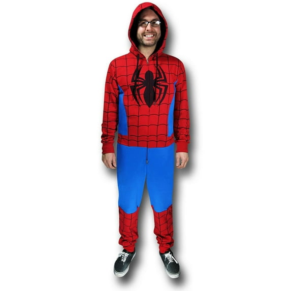 Spiderman Costume Union Suit-Men's 2XLarge