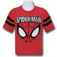 thumbnail image 1 of Spiderman Face  and  Silver Ink Kids Red T-Shirt-Juvenile 7, 1 of 7
