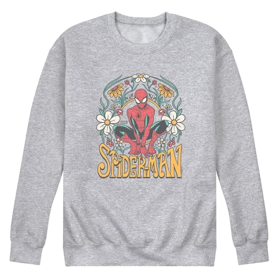 Spiderman - Florals - Men's Crew Fleece Sweatshirt