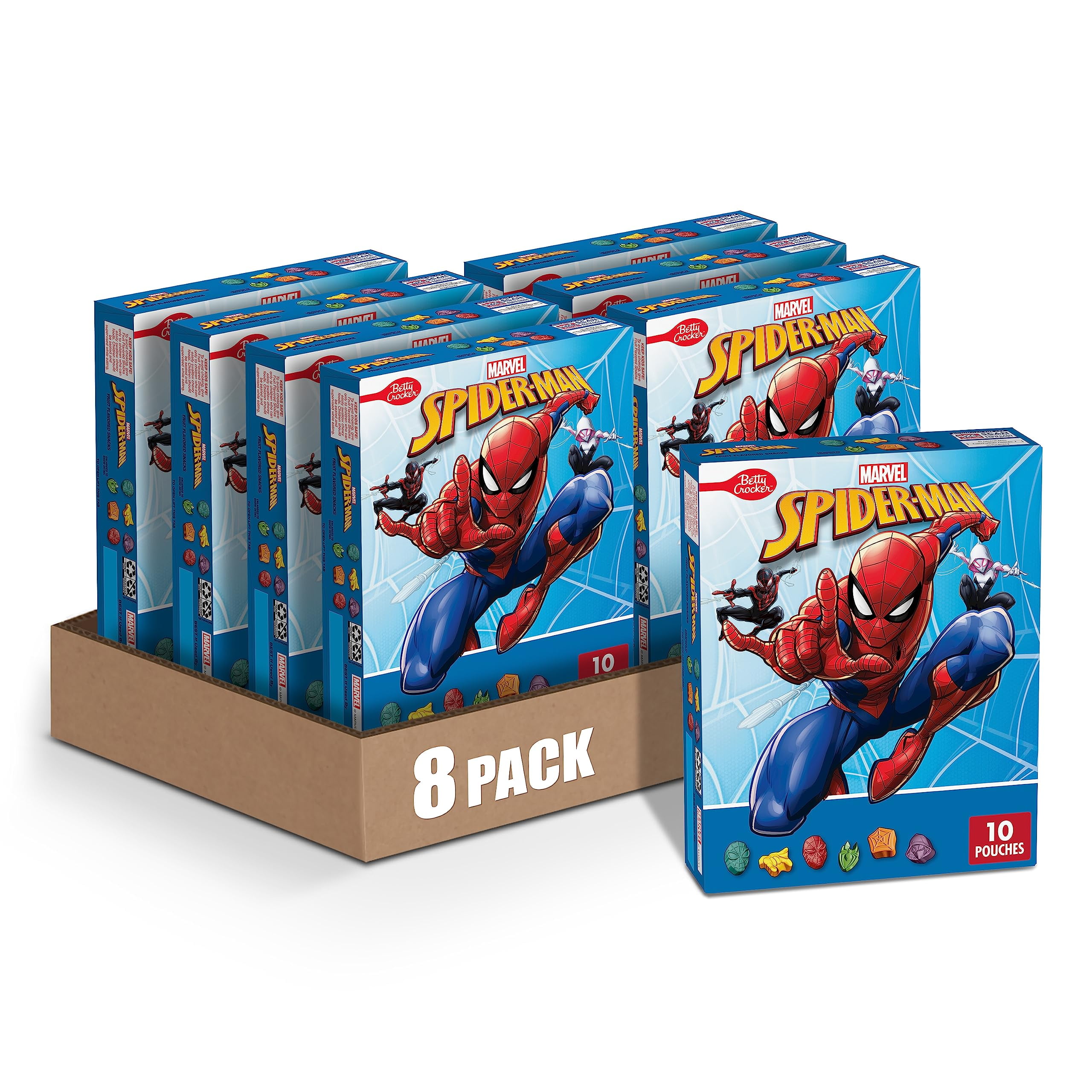 Spiderman Fruit Flavored Snacks, DNF2 Treat Pouches, Gluten Free, 10 ct
