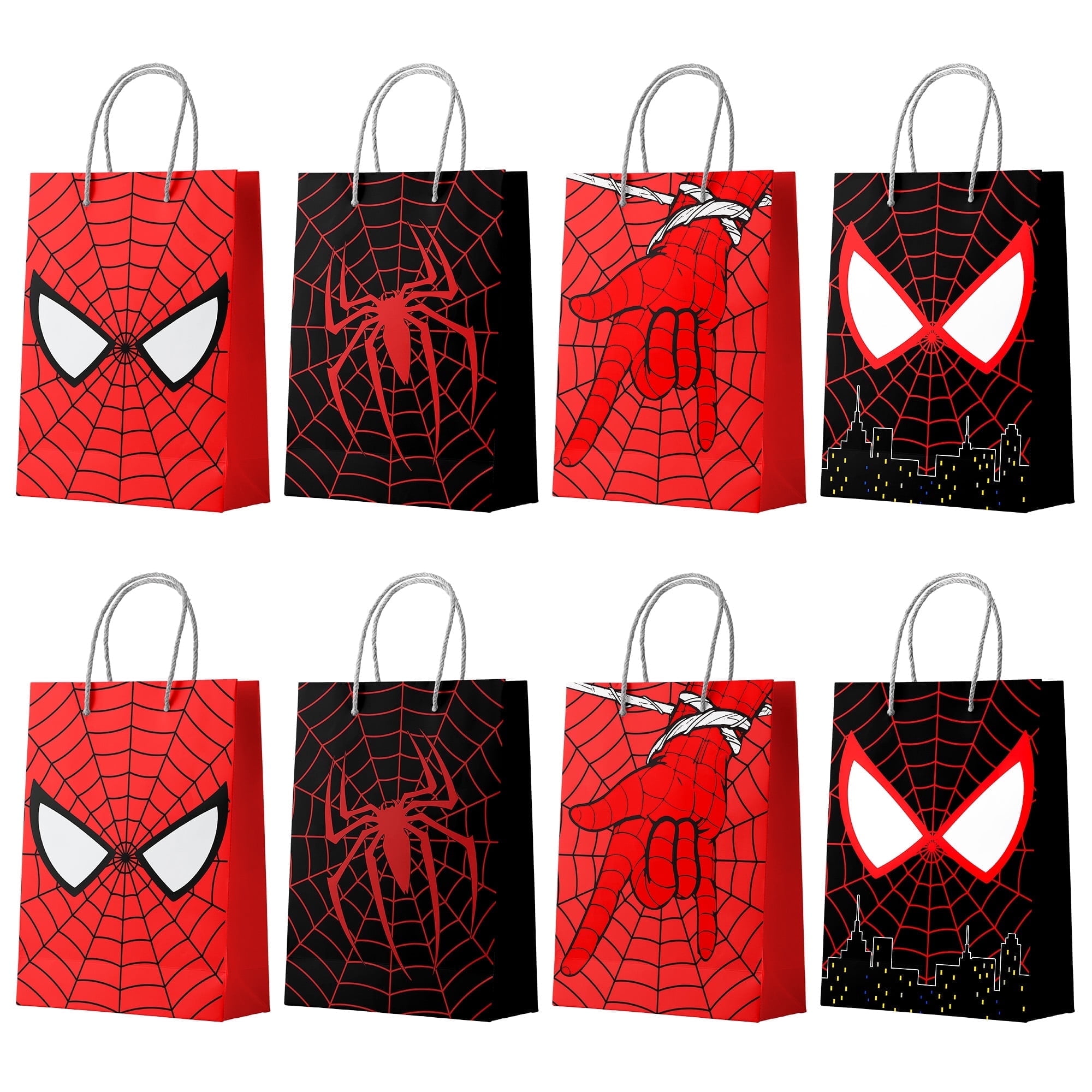Spiderman Goodie Bags - 24pcs Spiderman Party Bags, Spiderman Gift Bags, Spiderman Candy Bags for Boys/Girls Kids Spiderman Theme Birthday Party Decorations Suppilies