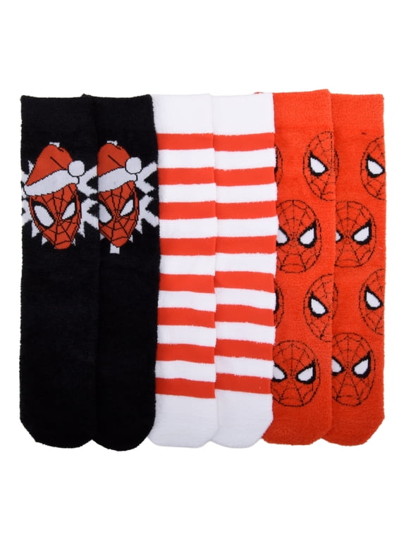 Holiday Giftable Boys Cozy Crew Sock Box, 3-Pack Set, Size Medium