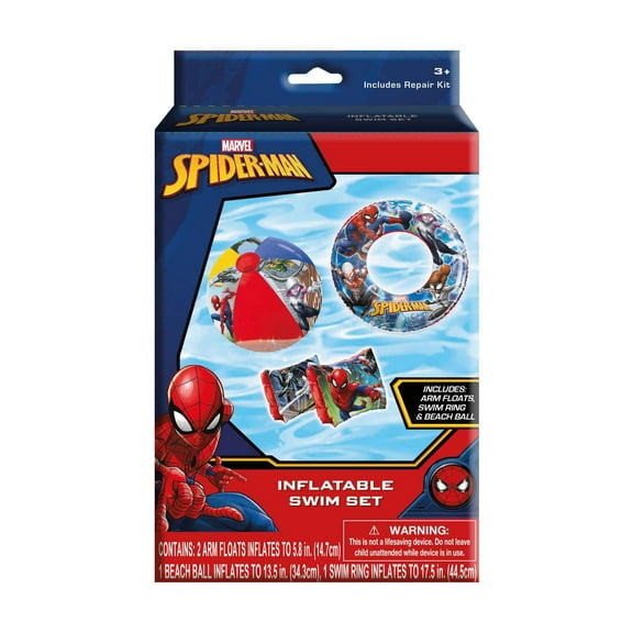 Spiderman Inflatable Pool Toys Swin Set, for Ages 3+