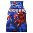 Spiderman 4Piece Kids Twin Bedding Set, Superhero Bed in a Bag with
