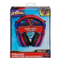 eKids Spiderman Volume-Limiting Bluetooth Headphones and Microphone with Bonus In-line Cord