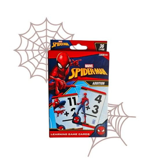 Spiderman Learning Game Cards, Addition Math, 36 Cards