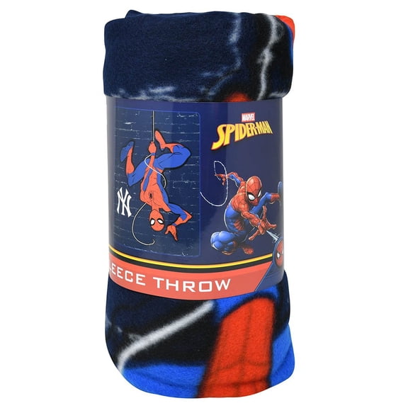 Spiderman MAR-MLB 45X60 Fleece Throw Blanket All Star Spidey - Yankees
