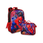 Ruz Spiderman Boys 16 Inch Backpack Red-Blue