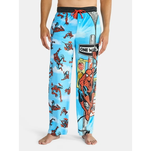 Spider-Man Men's and Big Men's Split Leg Graphic Pants, Sizes S-2XL