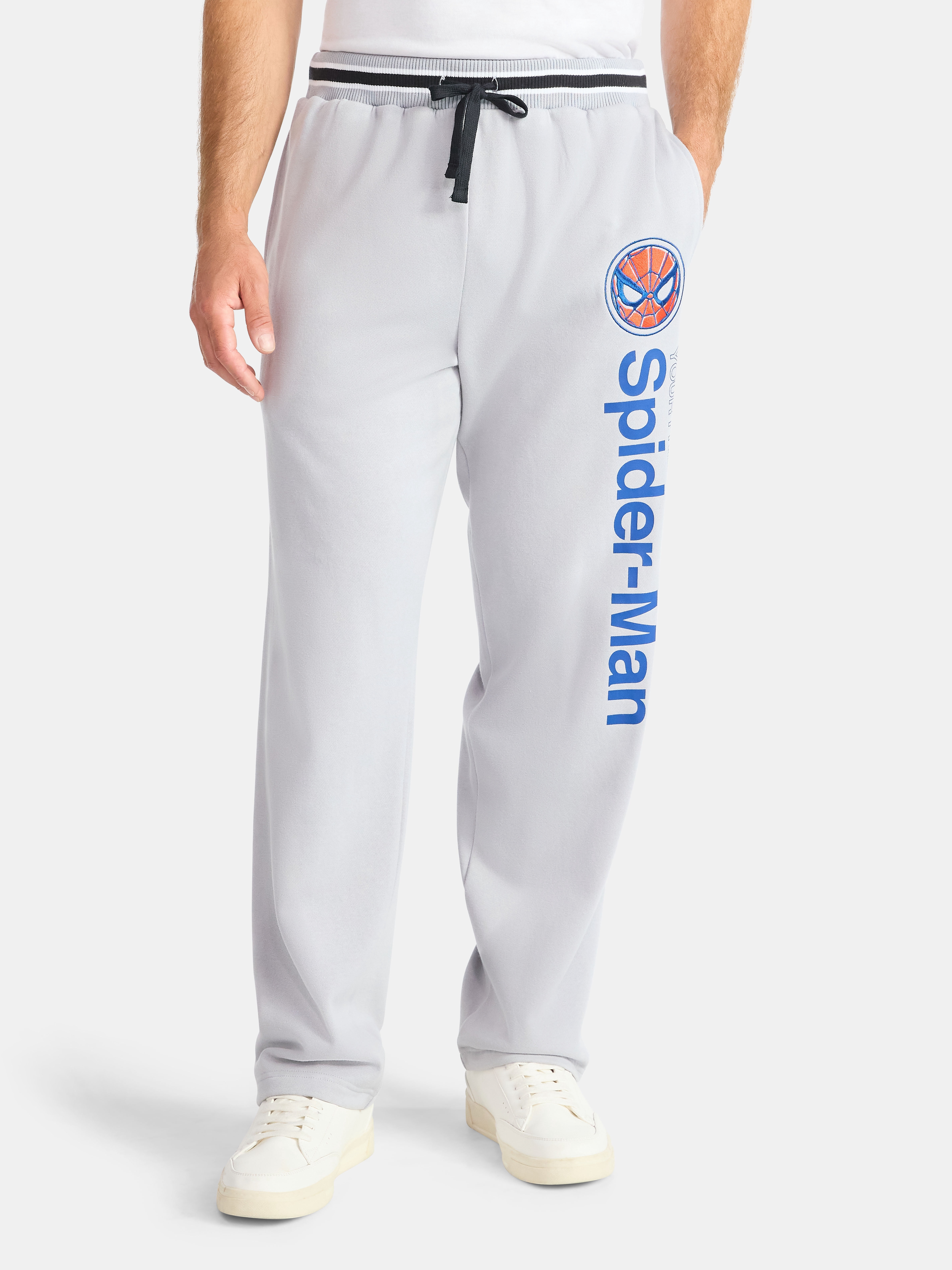 Spider-Man Men's and Big Men's Graphic Sweatpants with Embroidered Patch, Sizes XS-3XL