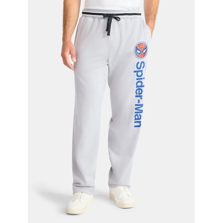 Spider-Man Men's and Big Men's Graphic Sweatpants with Embroidered Patch, Sizes XS-3XL