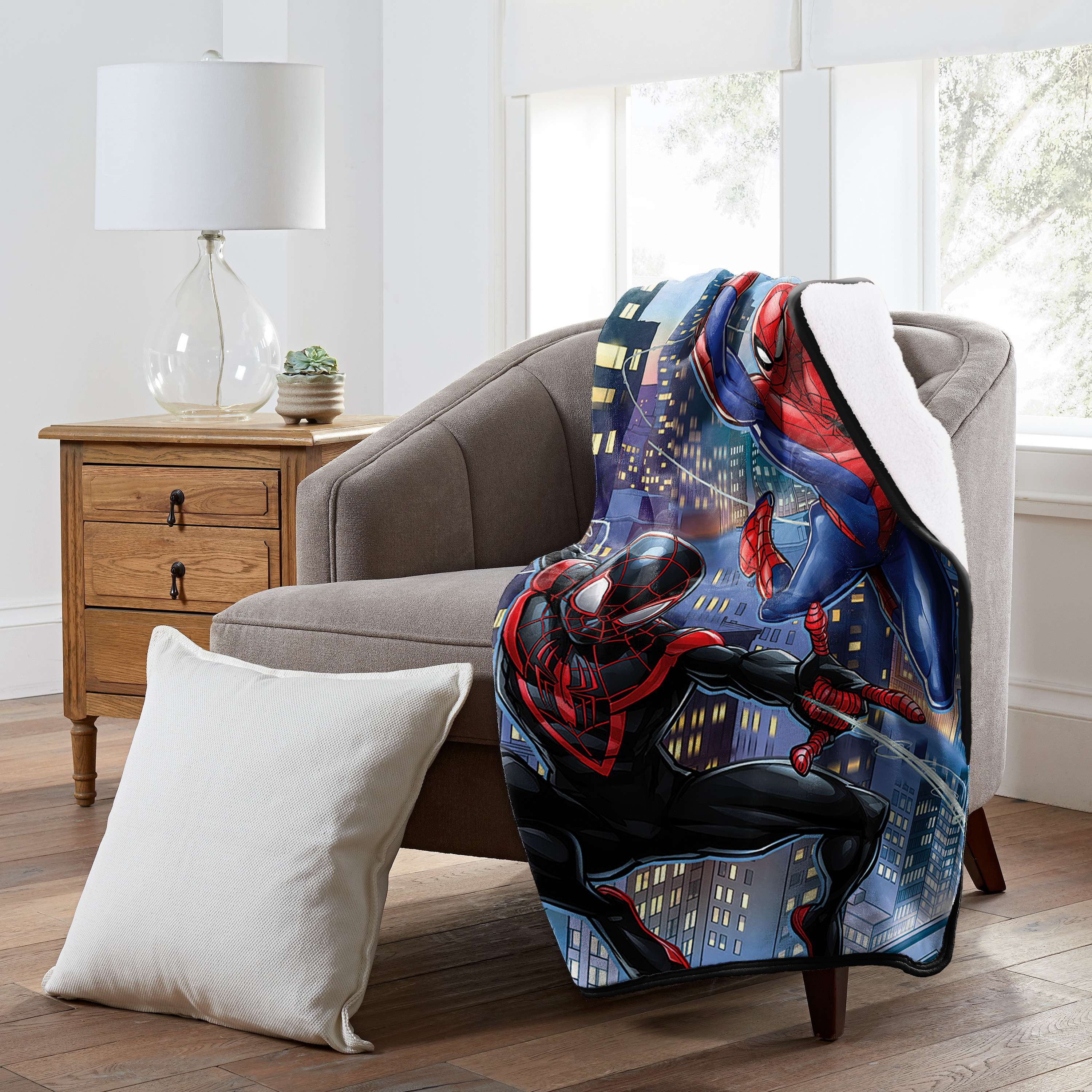 Spider man sherpa blanket hot sale