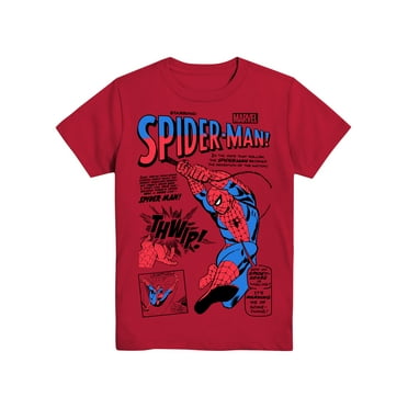 Spider-Man Boys Nation Sensation Graphic Tee with Short Sleeves, Sizes 4-18
