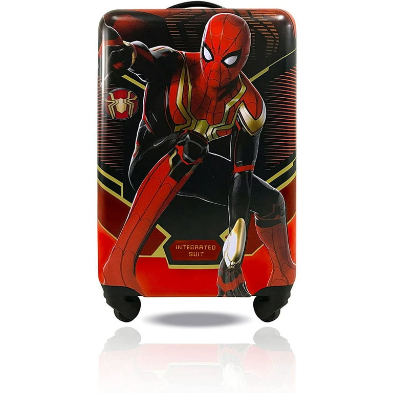 Spiderman No Way Home Hard-Sided Tween Spinner Luggage 20 Inches Carry-On  Travel Trolley Rolling Suitcase for Kids