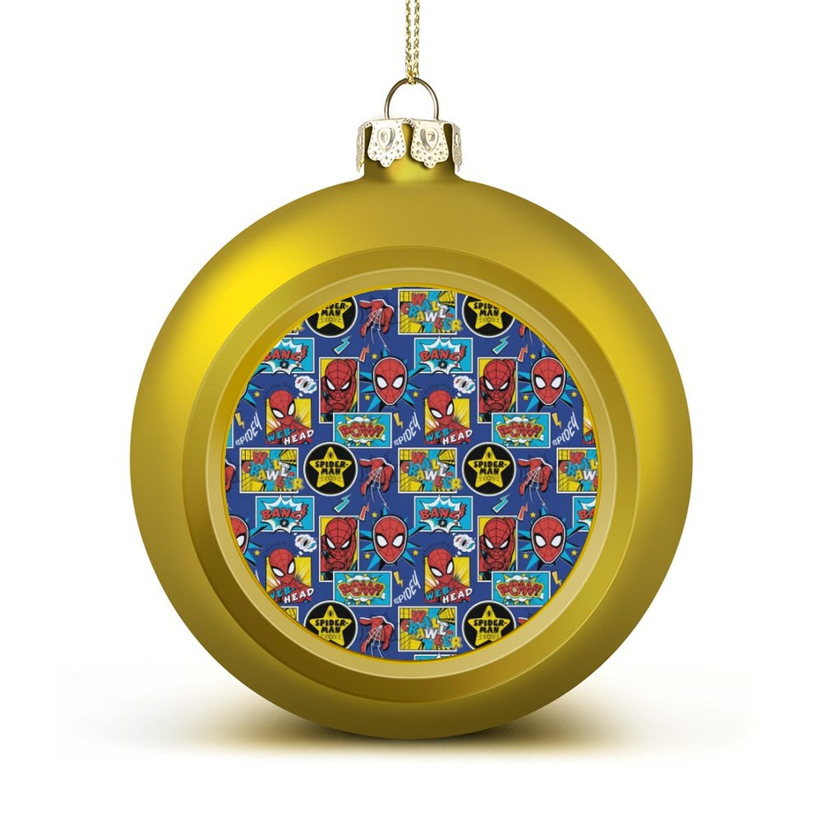 Spiderman Outside in The Box Christmas Ball Ornaments for Tree,Red and