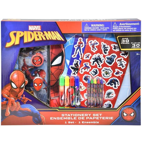 Spiderman Over 30pc Stationery Set in Box