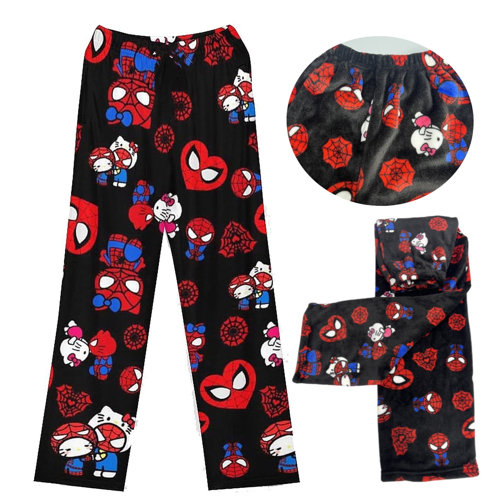 Spiderman Pajama Pants for Women,Hello Kitty Pajamas Pants CuteCartoon
