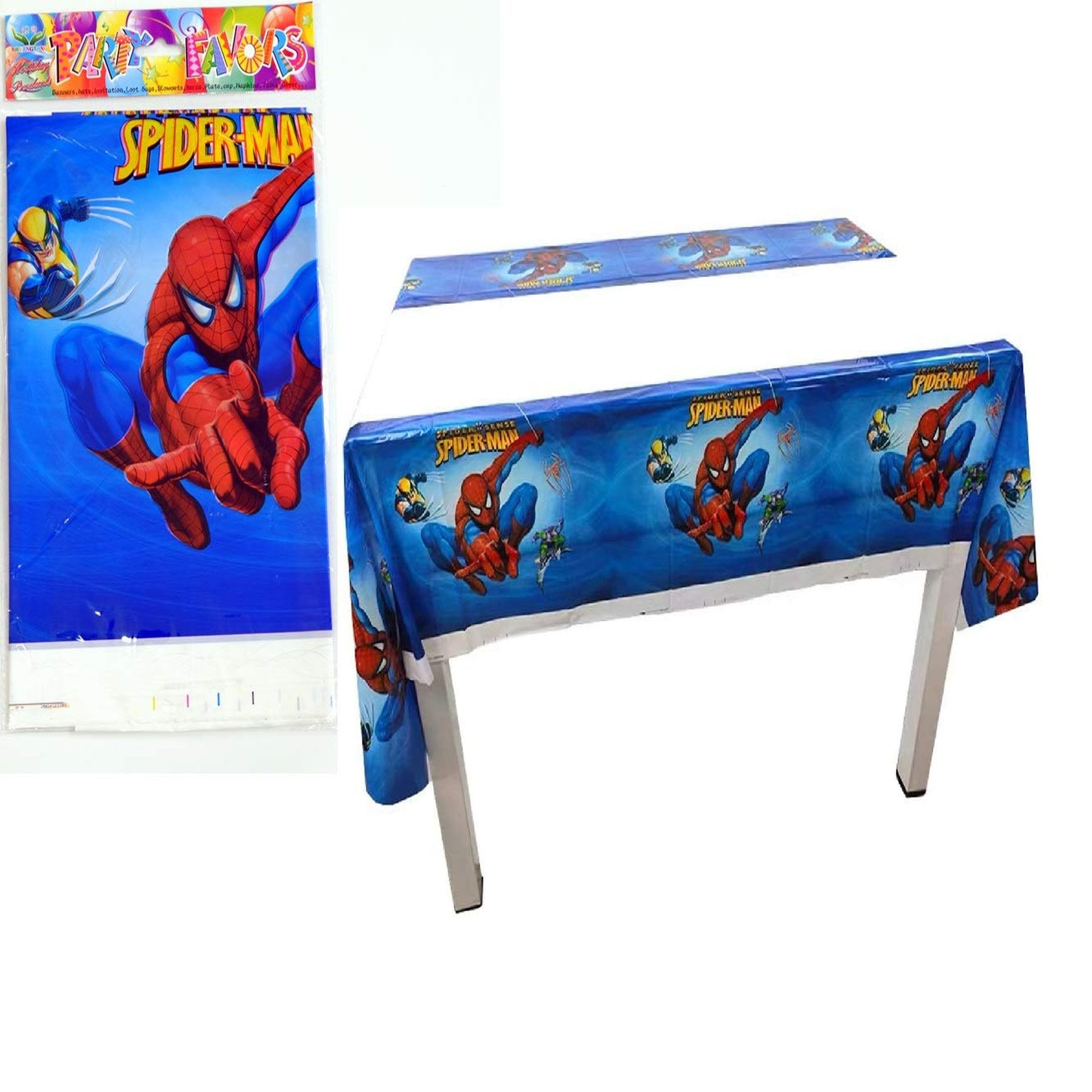 Spiderman Party Tablecloth Set - 4 Pack Kids Birthday Decor Cover ...